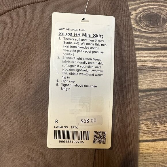 Lululemon Scuba High Rise Mini Skirt NWT Size Small (TPTC) LW8ALSS - Picture 13 of 16